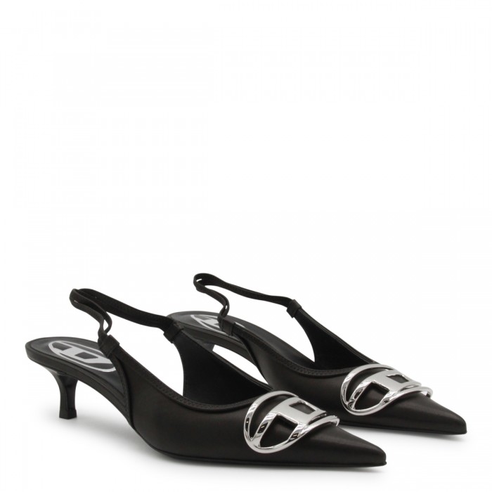 BLACK LEATHER D VENUS PUMPS 2