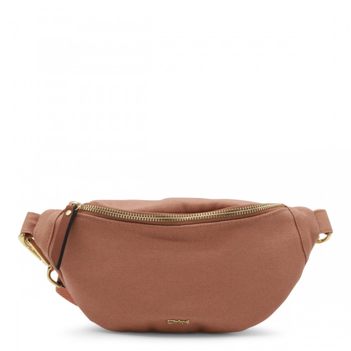BROWN COTTON BELT BAG