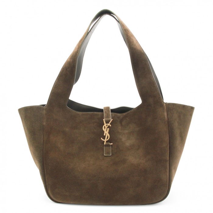 DARK BROWN LEATHER SUEDE LE...