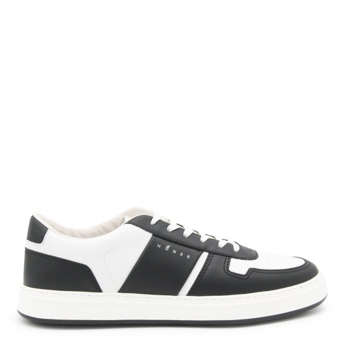 BLACK AND WHITE LEATHER...