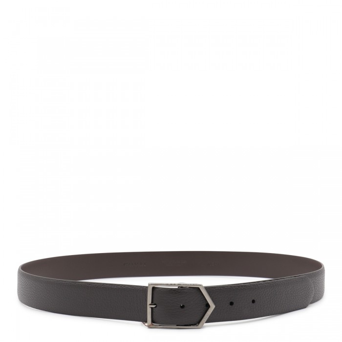 DARK GREY LEATHER BELT