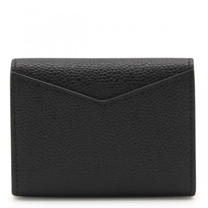 BLACK LEATHER LOGO WALLET
