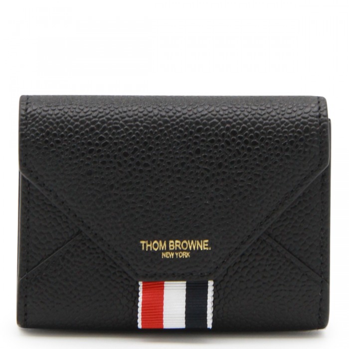 BLACK LEATHER LOGO WALLET 2