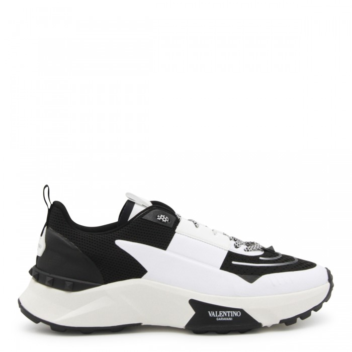 WHITE AND BLACK LEATHER...