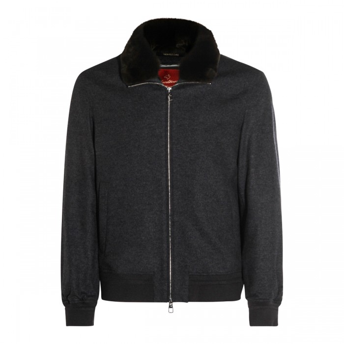 GREY WOOL CASUAL JACKET