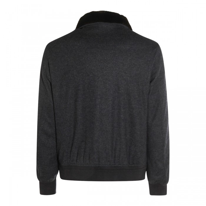 GREY WOOL CASUAL JACKET 2