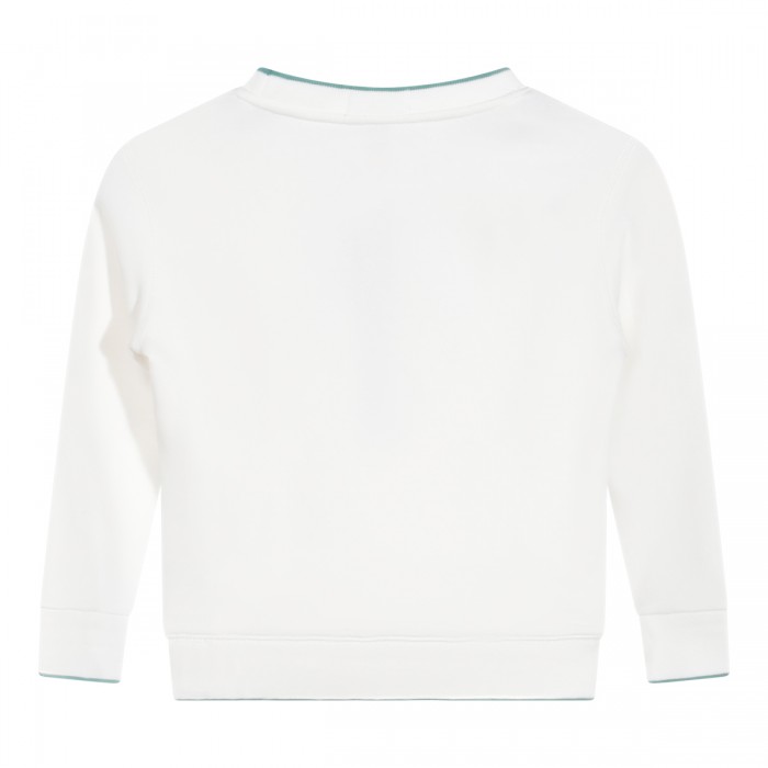 WHITE COTTON SWEATSHIRT 2