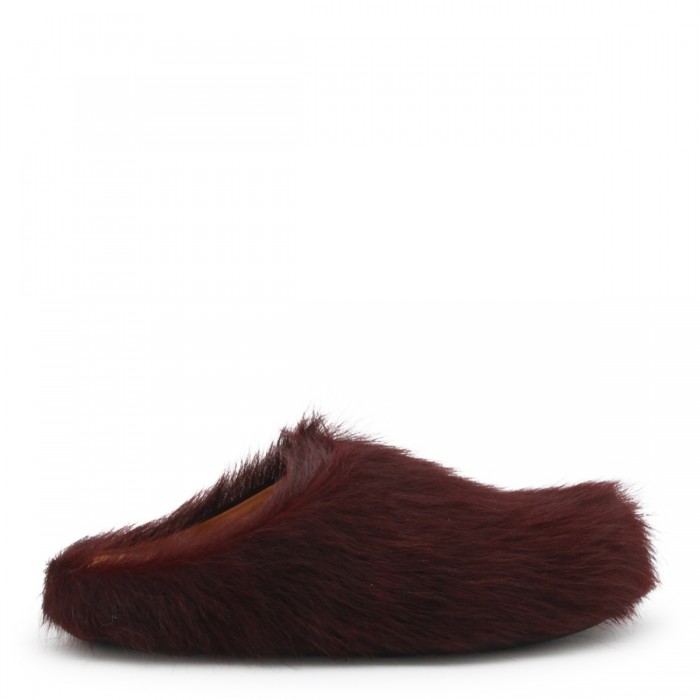 DARK RED LEATHER SANDALS