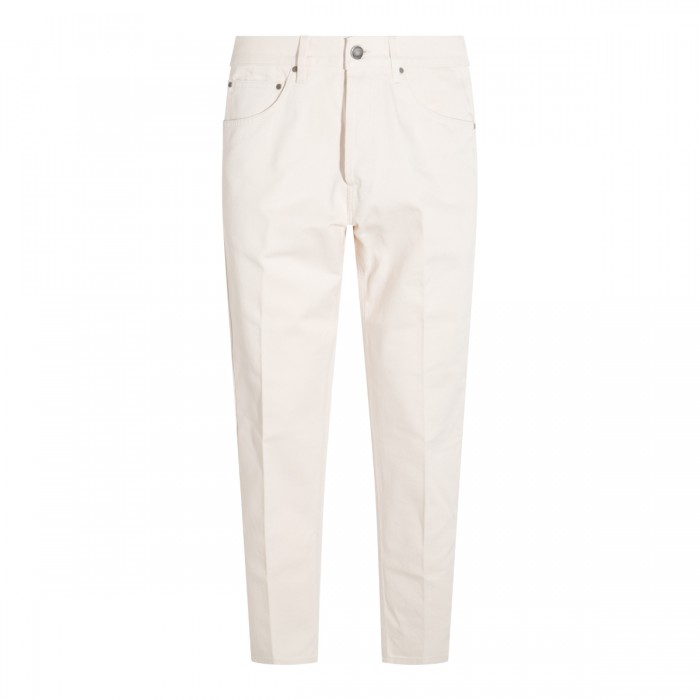 WHITE COTTON JEANS