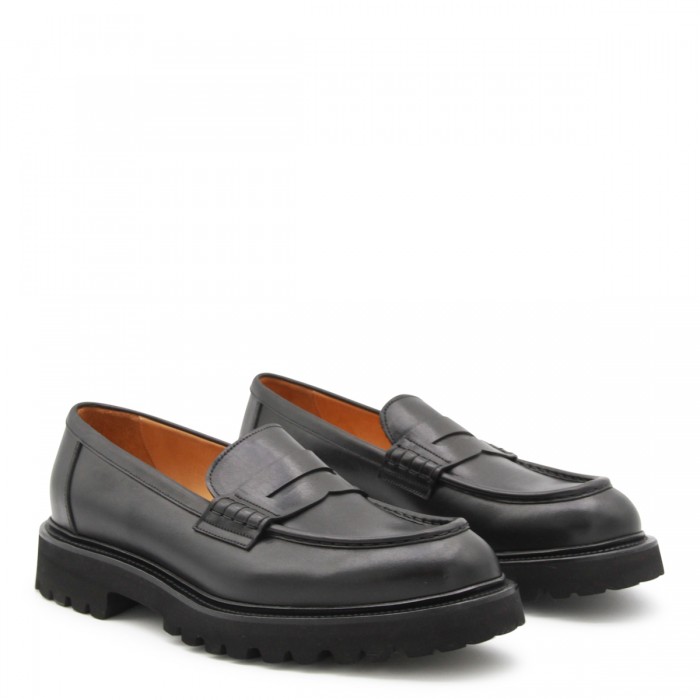BLACK LEATHER LOAFERS 2