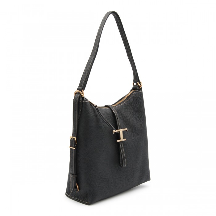 BLACK LEATHER SHOULDER BAG 2