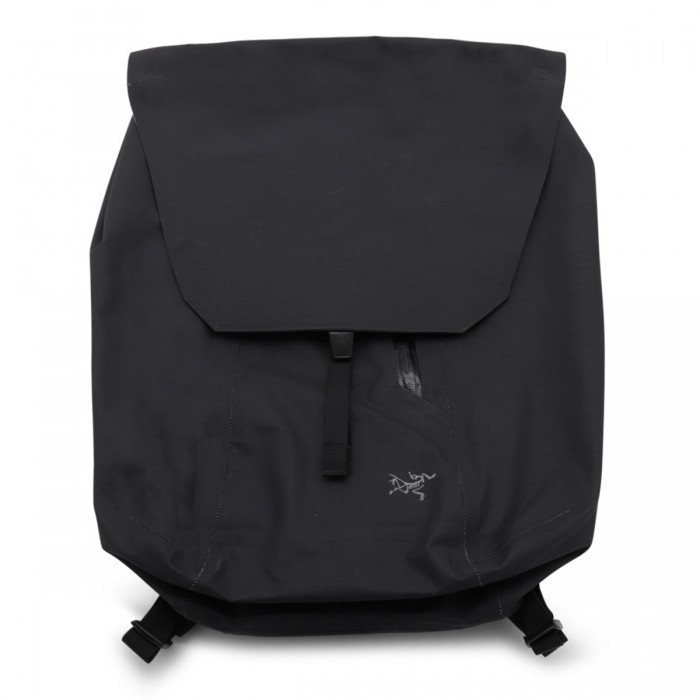 BLACK NYLON BACKPACK