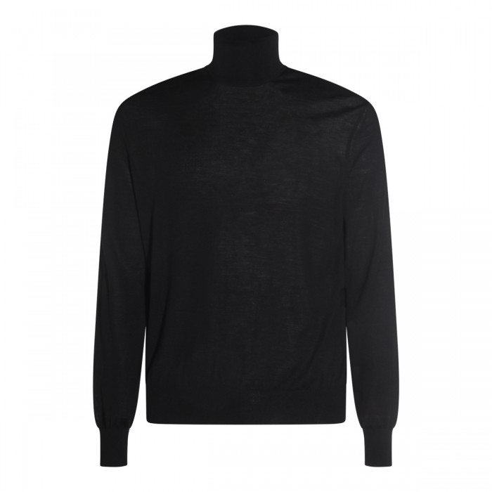 BLACK WOOL KNITWEAR