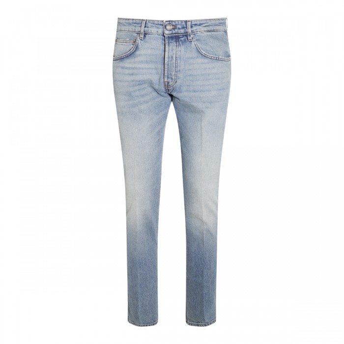 LIGHT BLUE COTTON DENIM JEANS
