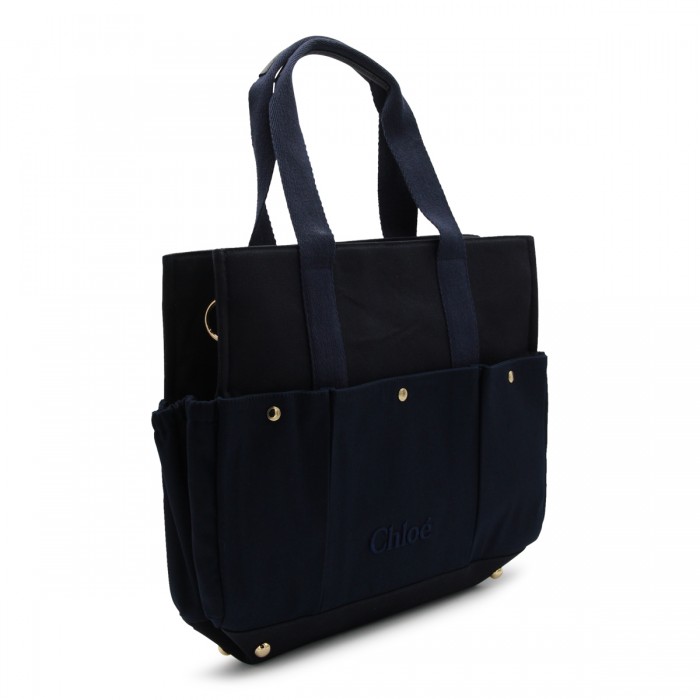 DARK BLUE COTTON TOTES 2