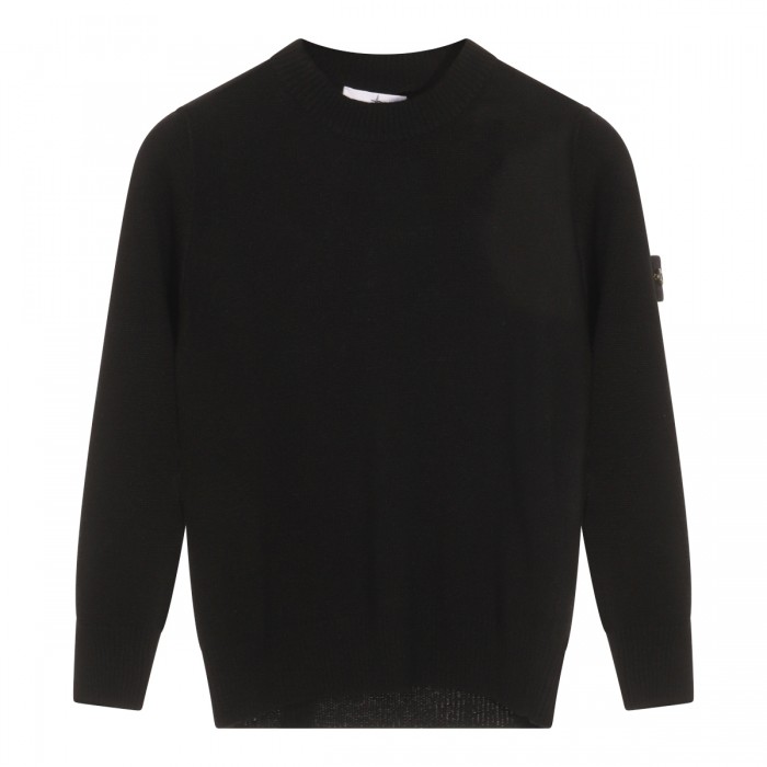 BLACK WOOL KNITWEAR