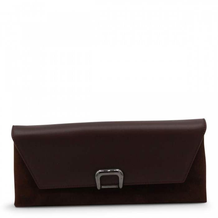 DARK BROWN LEATHER POUCHES