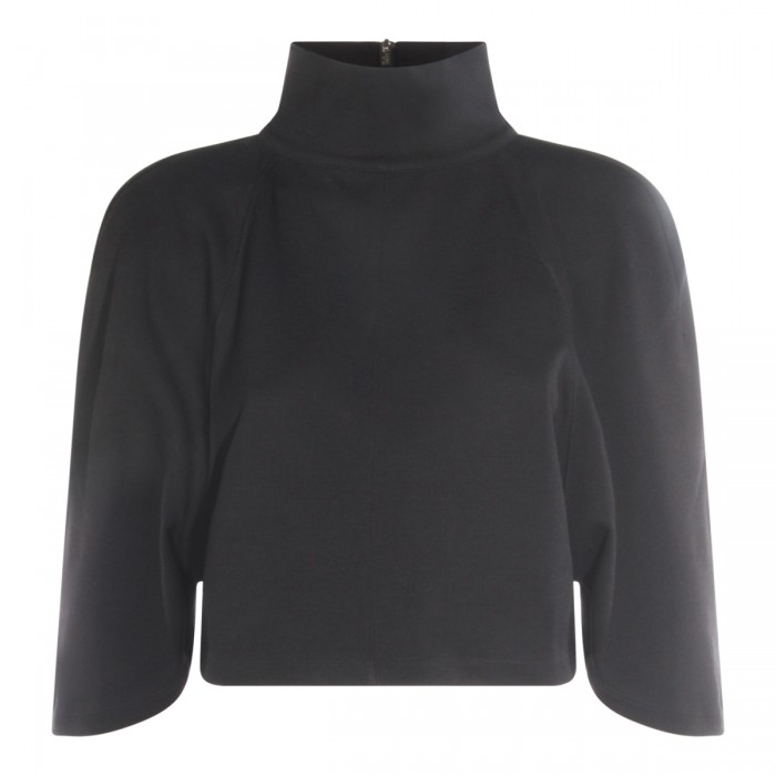 BLACK VISCOSE TOP
