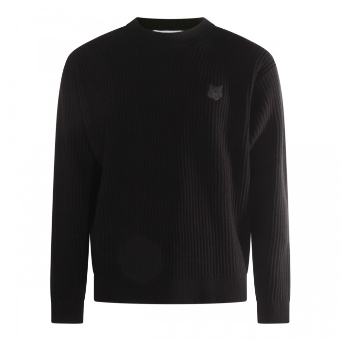 BLACK WOOL KNITWEAR