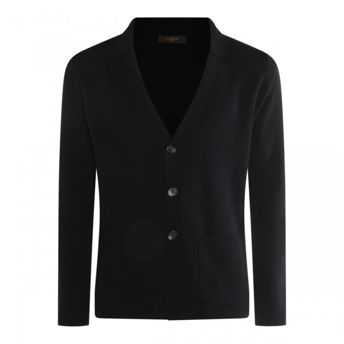 BLACK WOOL KNITWEAR