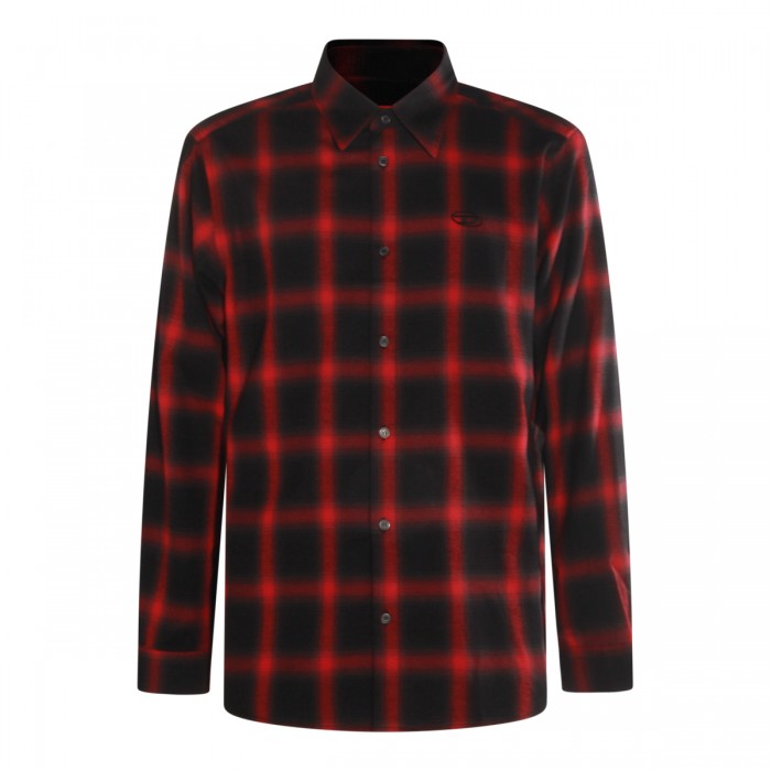 BLACK AND RED COTTON SHIRT