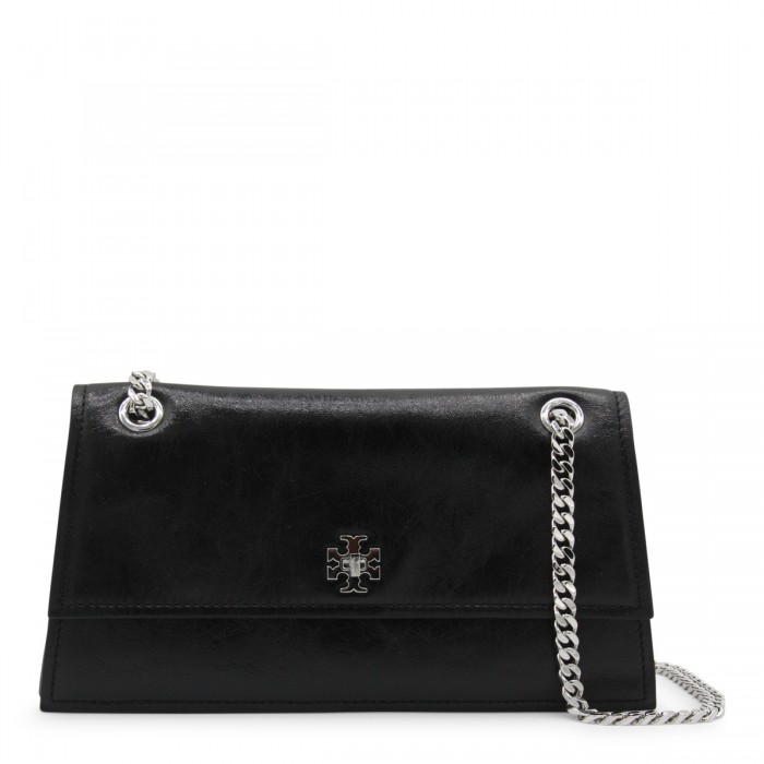 BLACK LEATHER SHOULDER BAG