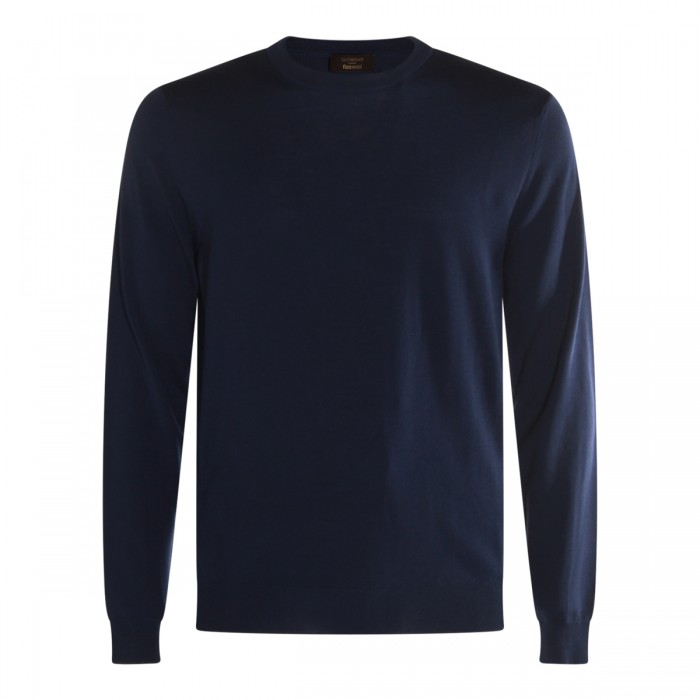 DARK BLUE WOOL KNITWEAR