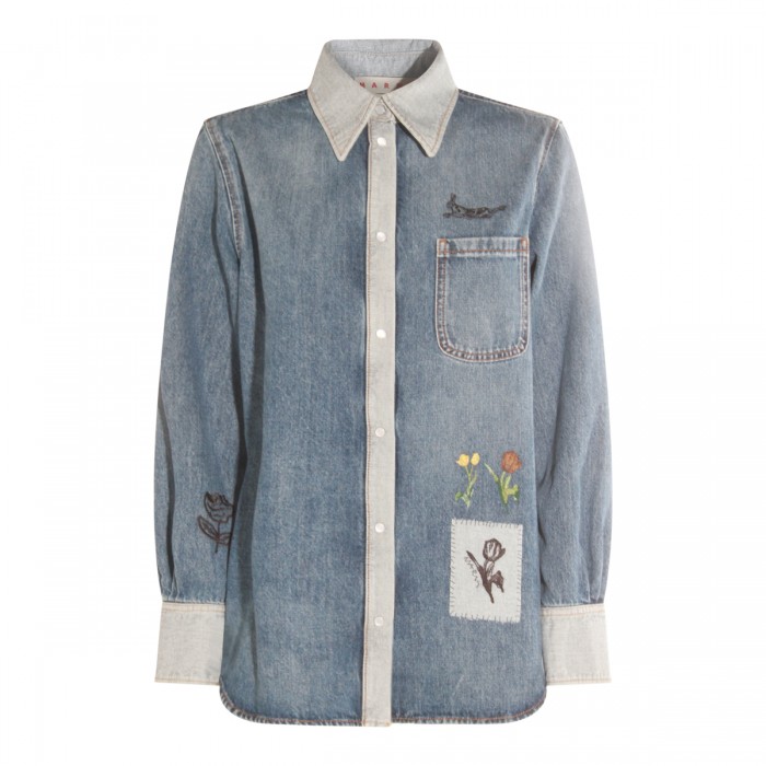 BLUE DENIM COTTON SHIRT