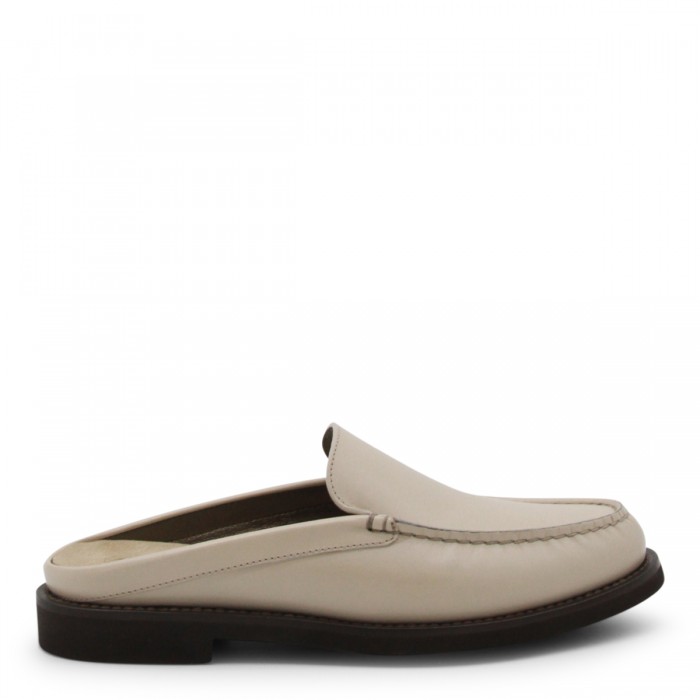 LIGHT BEIGE LEATHER LOAFERS