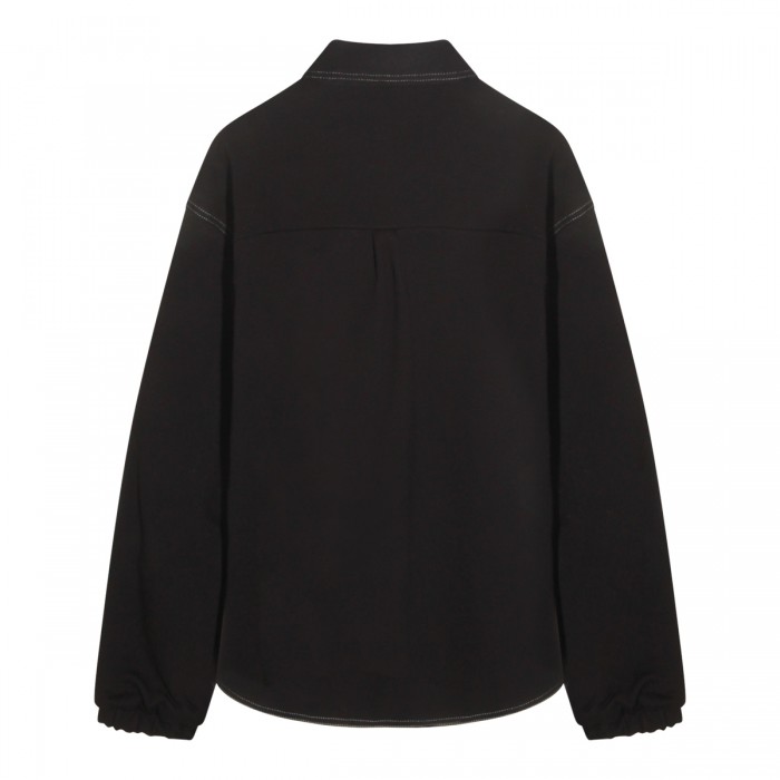 BLACK COTTON CASUAL JACKET 2