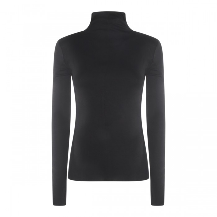BLACK VISCOSE TOP