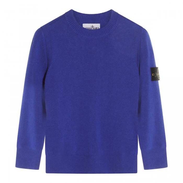 BLUE WOOL KNITWEAR
