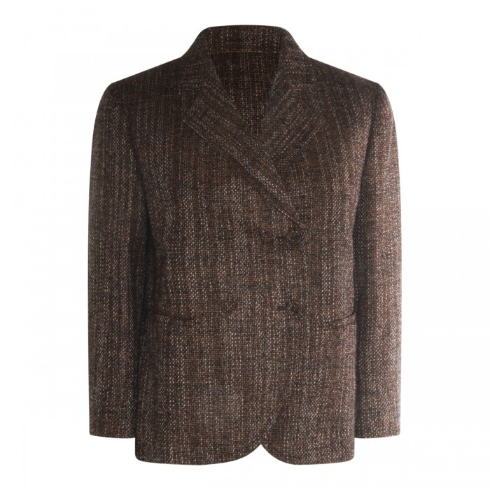 BROWN COTTON BLAZER