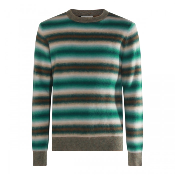 MULTICOLOR GREEN WOOL KNITWEAR
