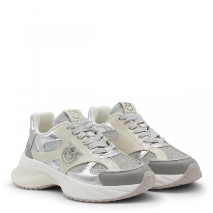 BEIGE AND SILVER SNEAKERS 2