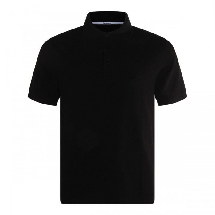 BLACK COTTON POLO SHIRT