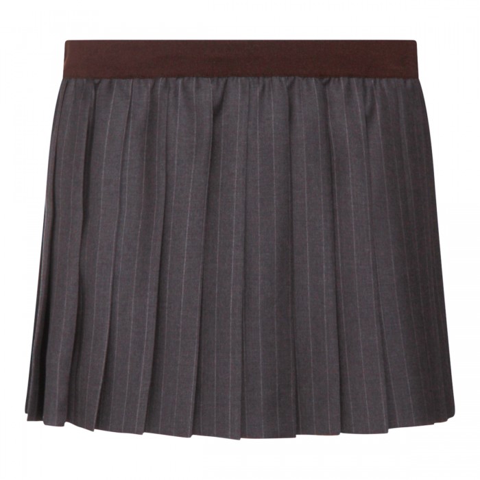 GREY WOOL SKIRT