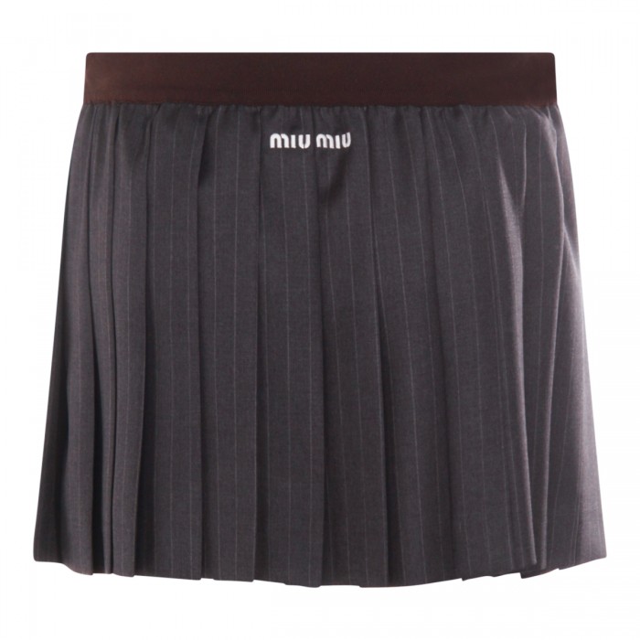 GREY WOOL SKIRT 2