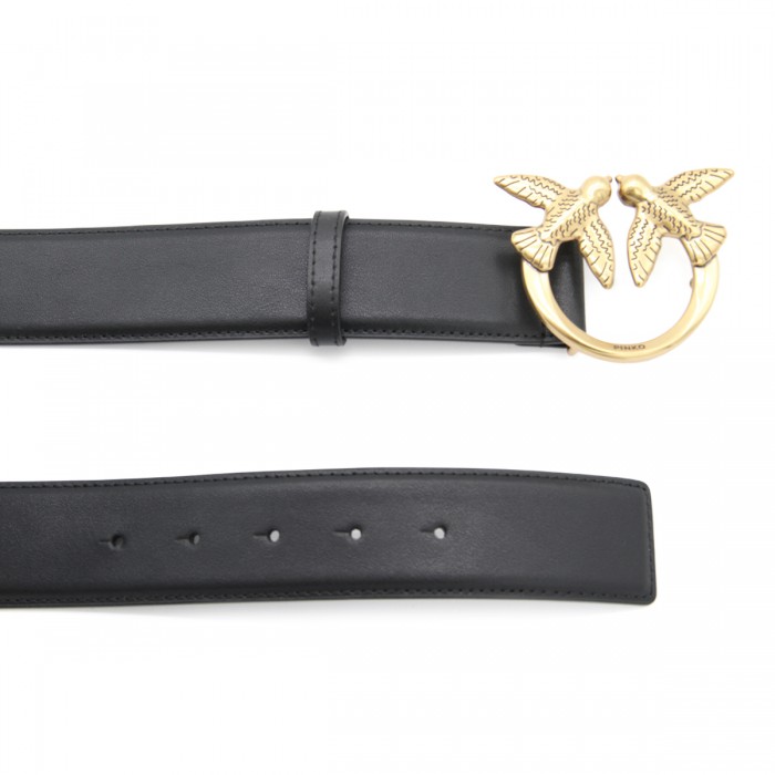 BLACK LEATHER LOVE BERRY BELT 2