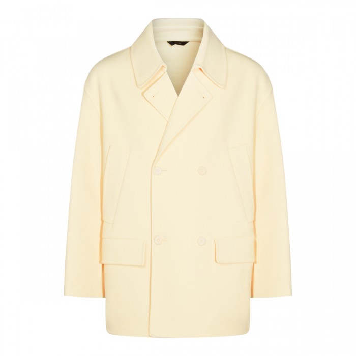 YELLOW WOOL COAT