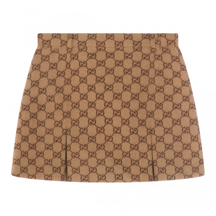 BEIGE COTTON SKIRT