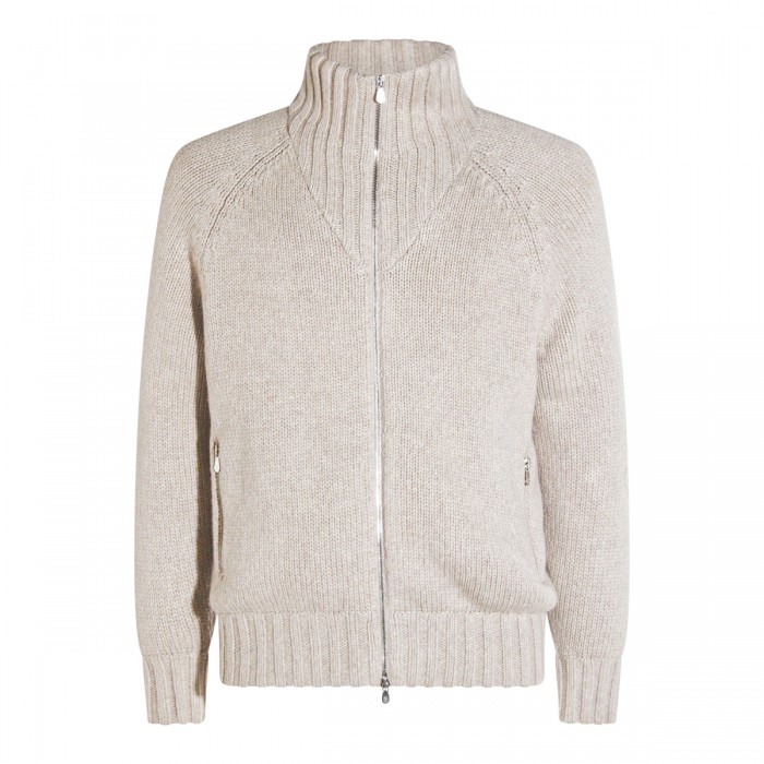 LIGHT BEIGE CASHMERE DOWN...