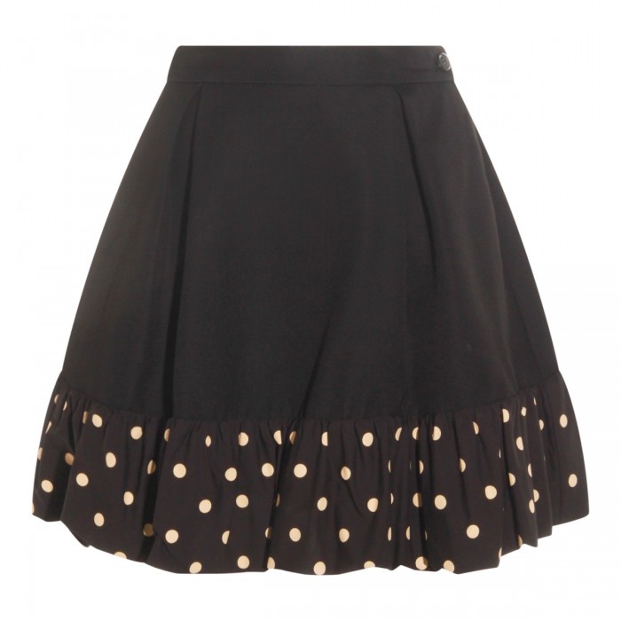 BLACK WOOL SKIRT