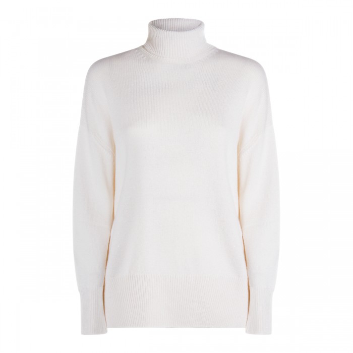 WHITE CASHMERE KNITWEAR