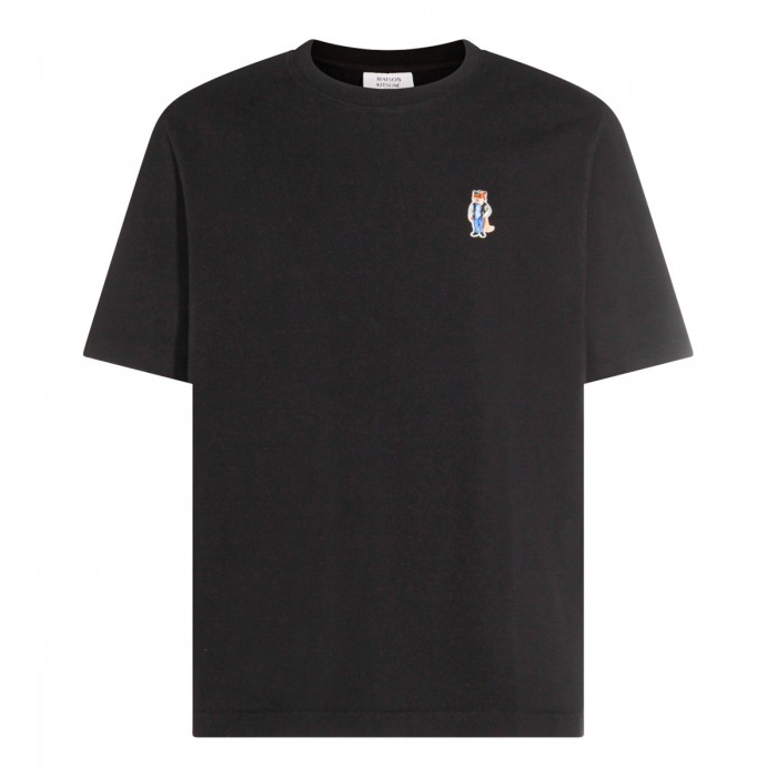 BLACK COTTON SEASONAL T-SHIRT