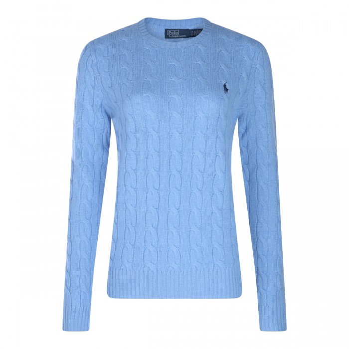 LIGHT BLUE WOOL KNITWEAR
