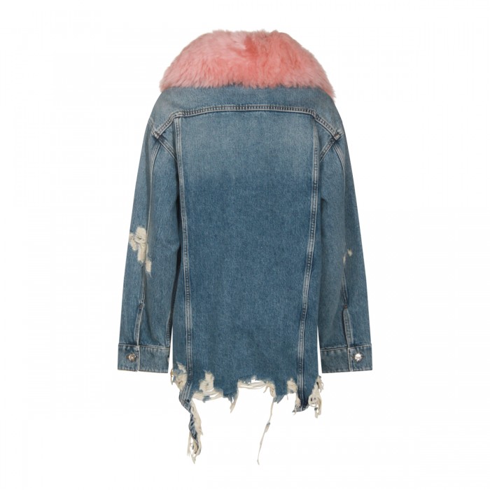 BLUE AND PINK DENIM JACKET 2