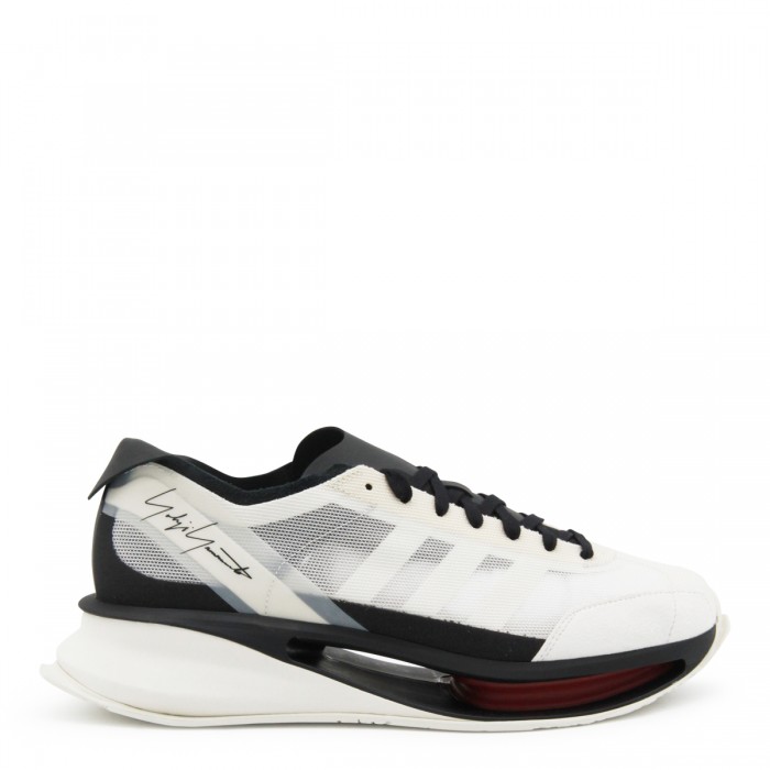 WHITE GENDO RUN SNEAKERS