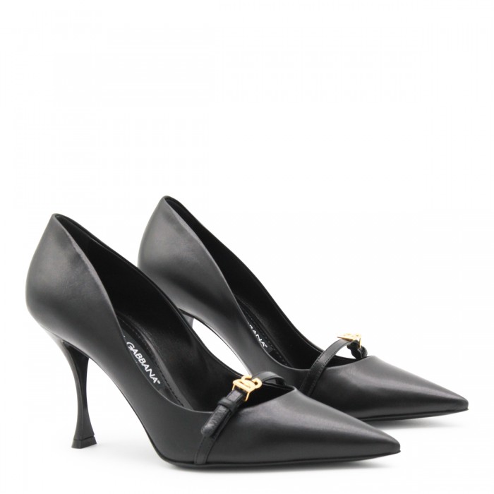BLACK LEATHER PUMPS 2