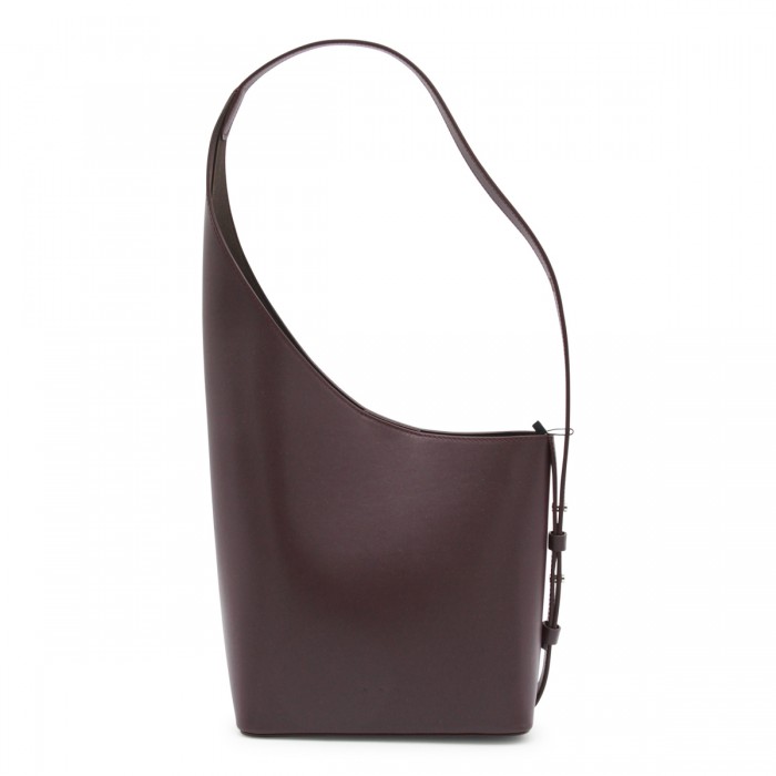 PURPLE LEATHER DEMI LUNE...